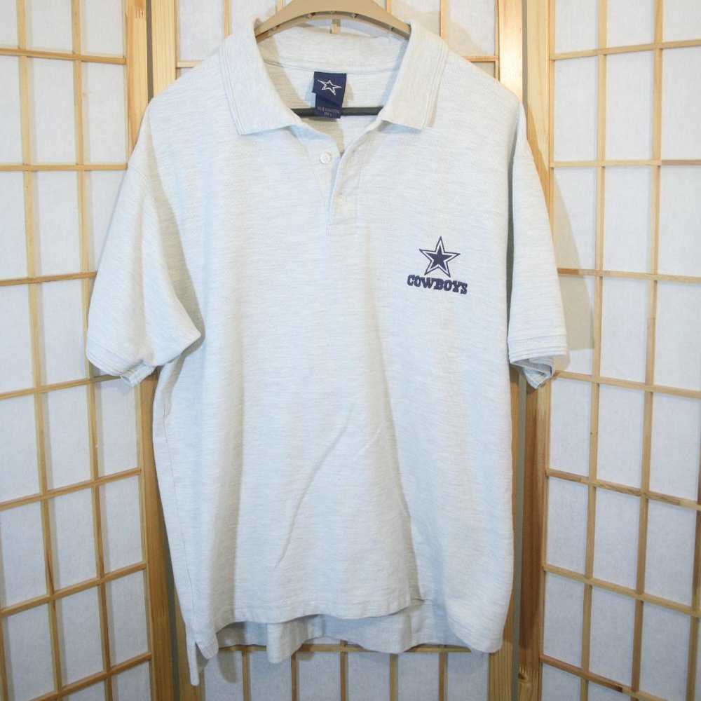 Dallas Cowboys Polo, Large, Gray